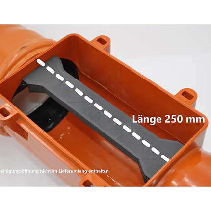 Abmessung für den Einbau der Rückstauklappe EasySafe160 eckig