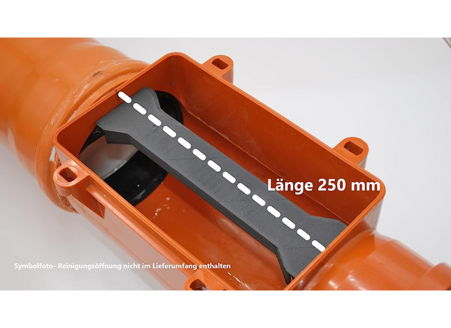 Abmessung für den Einbau der Rückstauklappe EasySafe160 eckig