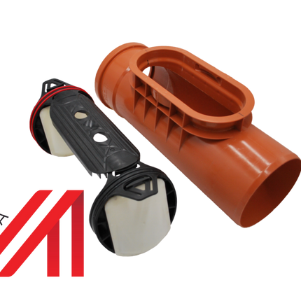 Rückstauklappe zum nachträglichen Einbau in ovales Reinigungsrohr